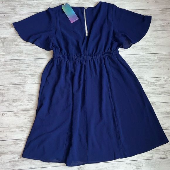 Show Me Your Mumu Navy Baby Shower Dress Size Large NWT - Picture 4 of 5